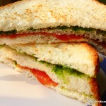 Green Chutney and Tomato Sauce Sandwich
